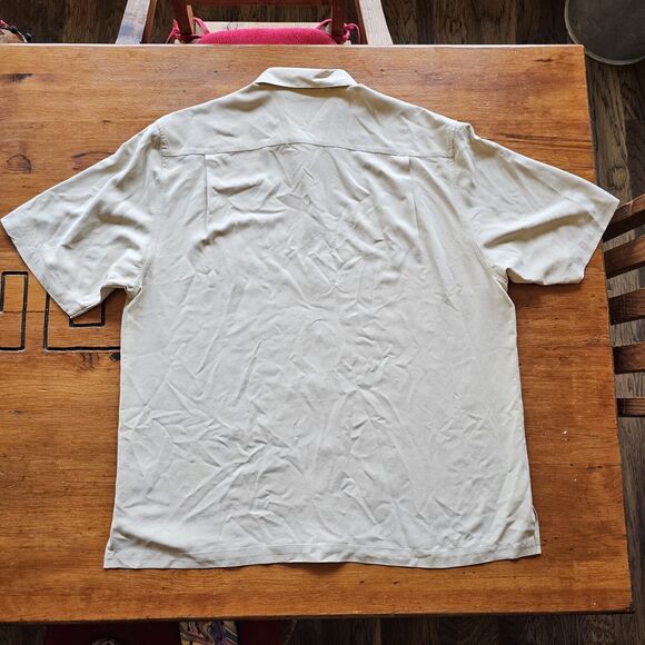 nat nast xl Embroirdered silk Button Up Mens Shirt Las Vegas Cruise Vacation - Picture 6 of 6